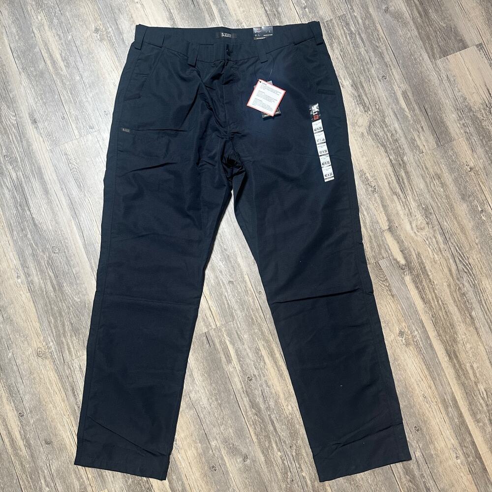 5.11 Tactical Fast-Tac Urban Pants Mens 42x36 Cargo Work Trousers Navy Blue 7446
